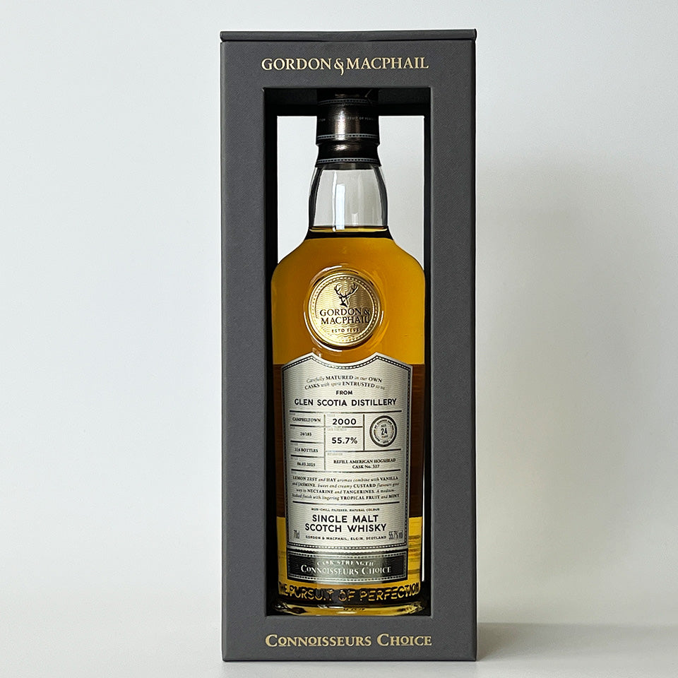 ウィスキー_キャンベルタウン／GORDON&MACPHAIL GLEN SCOTIA CASK STRENGTH CONNOISSEURS CHOICE（ゴードン＆マクファイル グレン・スコシア コニサーズ・チョイス カスク・ストレングス）24年 2000【正規輸入品】