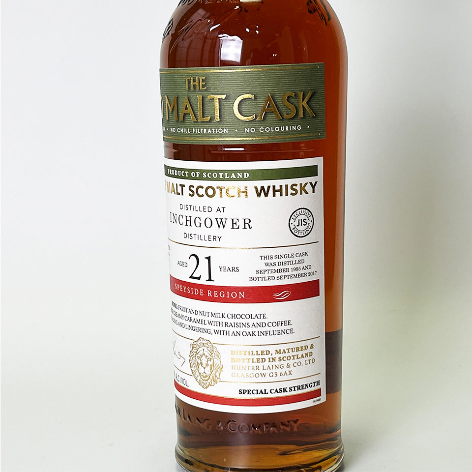 Speyside Whisky / THE OLD MALT CASK INCHGOWER SINGLE CASK CASK STRENGTH (The Old Malt Cask Inchgower Single Cask Cask Strength) 21 Years Old 1995 [Official Import]