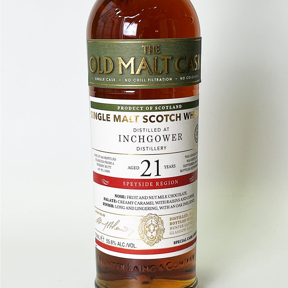 Speyside Whisky / THE OLD MALT CASK INCHGOWER SINGLE CASK CASK STRENGTH (The Old Malt Cask Inchgower Single Cask Cask Strength) 21 Years Old 1995 [Official Import]