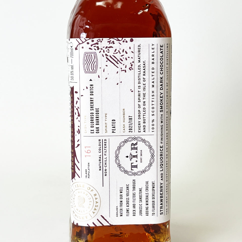 ウィスキー_アイランズ／ISLE OF RAASAY SINGLE CASK PEATED OLOROSO DUTCH OAK EXCLUSIVELY CHOSEN BY T.I.R　（アイル・オブ・ラッセイ ピーテッド オロロソ・ダッチオーク T.I.R）5年 2026【正規輸入品】
