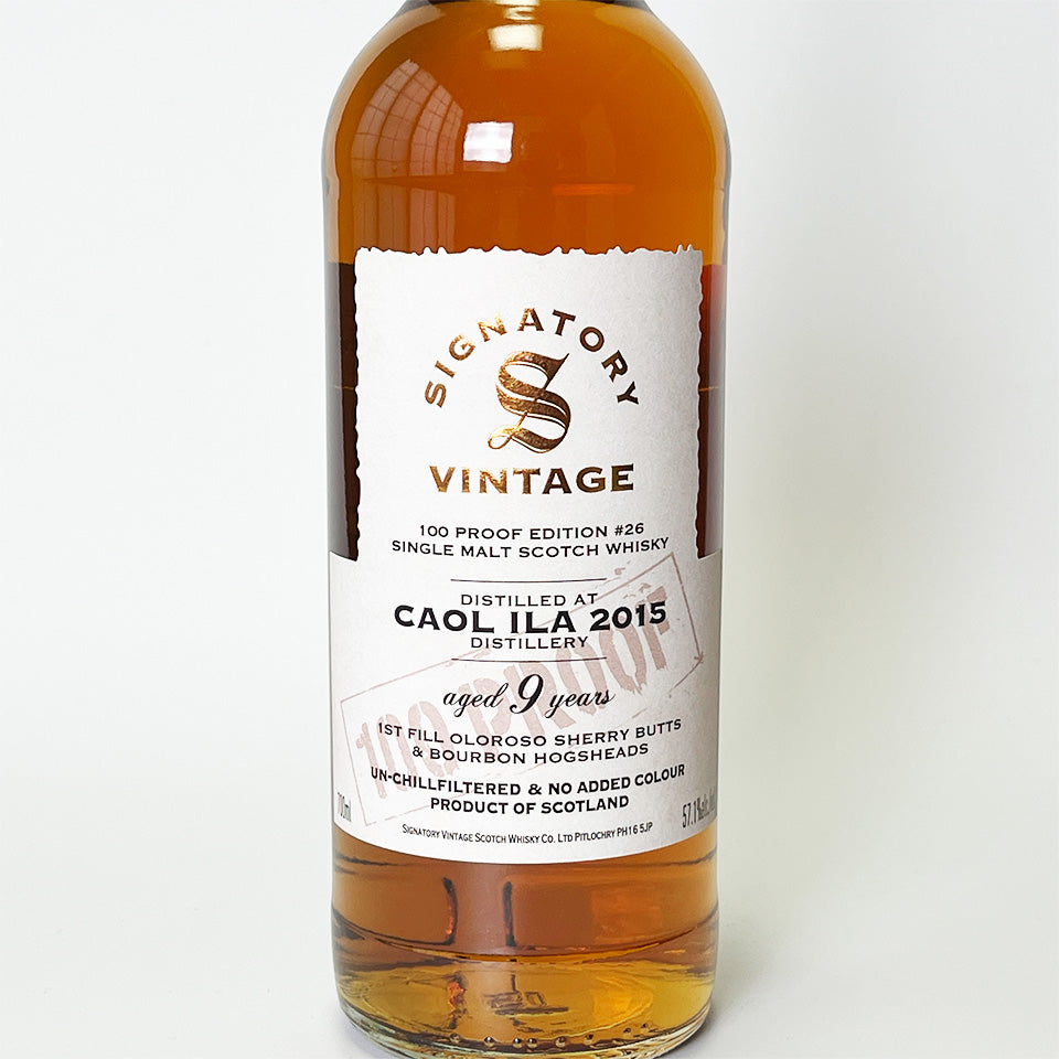 ウィスキー_アイラ／SIGNATORY VINTAGE 100 PROOF EDITION CAOL ILA（シグナトリー・ヴィンテージ 100プルーフ・エディション カリラ） 9年 2015【正規輸入品】