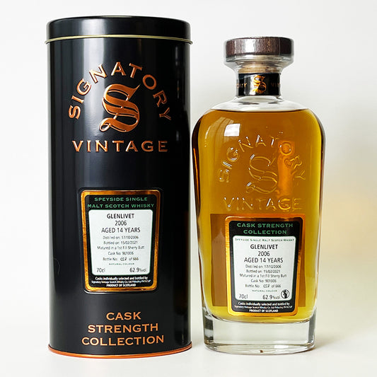 Speyside Whisky / SIGNATORY VINTAGE GLENLIVET CASK STRENGTH COLLECTION 14 Year Old 2006 [Official Import]
