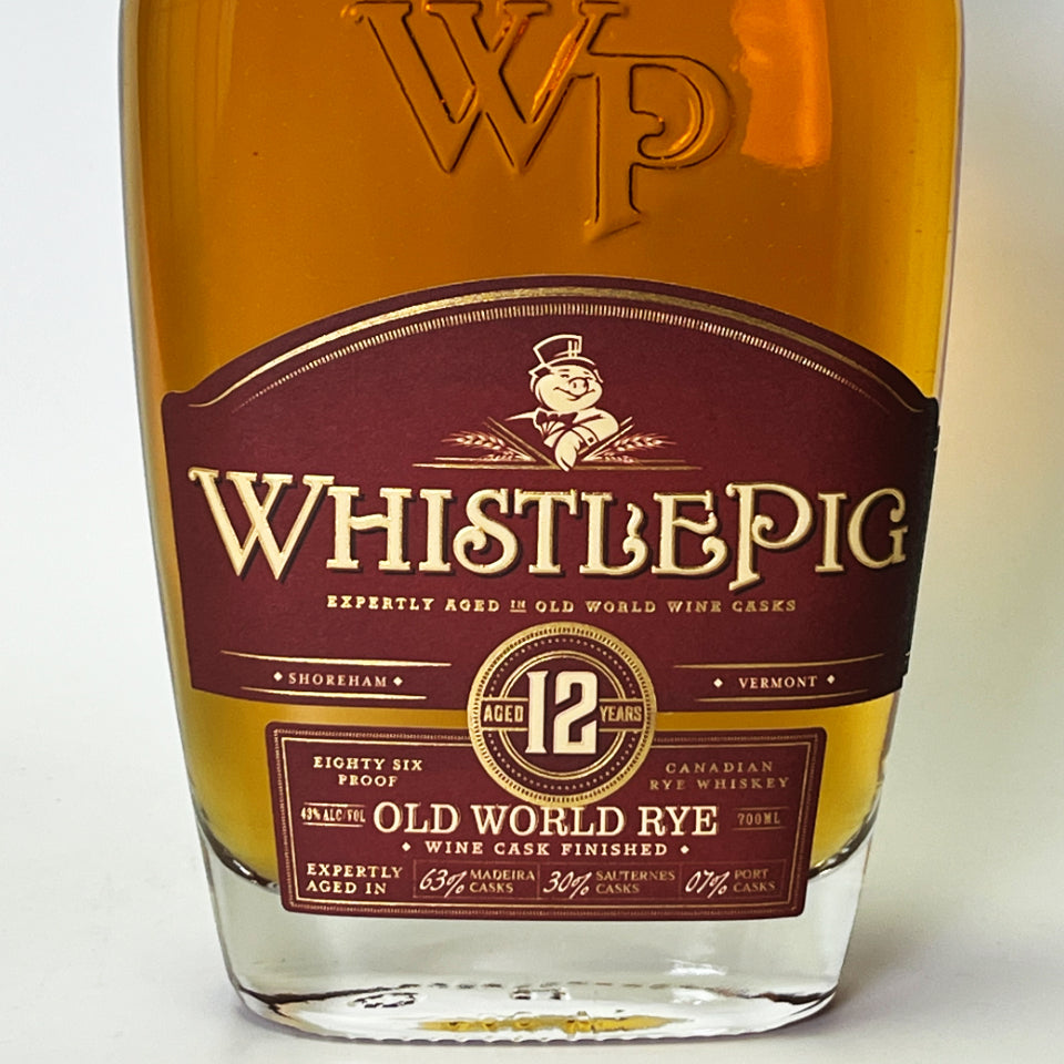 ウィスキー_カナダ／WHISTLEPIG OLD WORLD RYE WINE CASK FINISH（ホイッスルピッグ オールド・ワールド ライ ワイン樽フィニッシュ）12年
