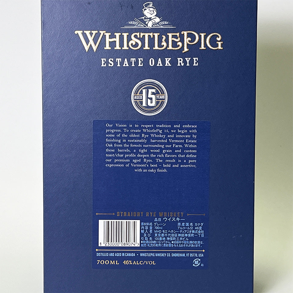 Whisky_Canada / WHISTLEPIG ESTATE OAK RYE 15 Year Old